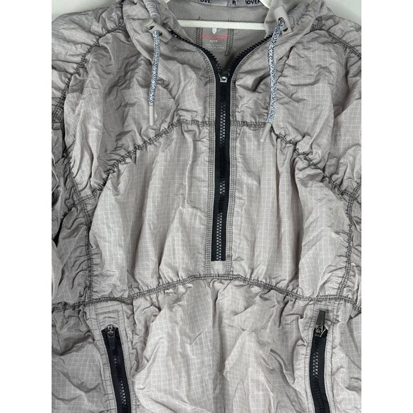 New Free People FP Movement Happy Camper Pullover Jacket Size XS Rare Gray - Picture 3 of 5